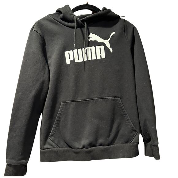 PUMA Black Hooded Sweatshirt, Size S - Picture 1 of 6